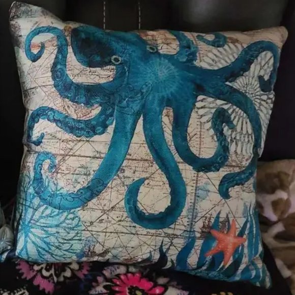 Decorative Throw Pillow Cover Case Beach Decor Nautical Coastal Cottage Accent - Picture 7 of 10